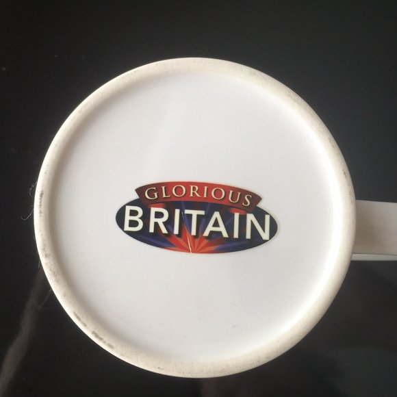 NEW Union Jack Great Britain coffee mug with glitter detail blue purple - Picture 8 of 8